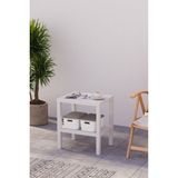 2 Katlı Dikey Raf, Plastik Sehpa, Balkon Rafı, Saksılık, Banyo Mutfak Rafı, Beyaz