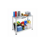 2 Katlı Galvaniz Çelik Raf - Depo, Arşiv, Kiler, Dosya, Market Rafı, Mutfak, Ofis 31X60x50 Cm