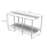 2 Katlı Galvaniz Paketleme Masası - Atölye, Depo, Hobi Çalışma Masası 177X93 Cm 75 Cm