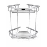2 Katlı Paslanmaz Alüminyum Banyo Köşe Rafı-Duş Şampuanlık Organizer 28x30x31cm