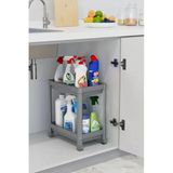 2 Katlı Tekerlekli Düzenleyici Raf - Mutfak Ve Banyo İçin