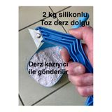 2 Kg. Silikonlu Beyaz Toz Derz Dolgu Derz Kazıyıcı İle Gönderilir Banyo, Duş, Tuvalet Fayans Granit Arası Dolgusu