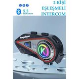 2 Kişi Eşleşmeli Intercom 1000 Metre Kask Kulaklığı Su Geçirmez Bluetooth 5.3 Motosiklet Kulaklık K23s