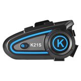 2 Kişi Eşleşmeli K21S Motosiklet Soft Kask Interkom 1000M - Siyah