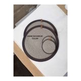 2 kişilik 4 parça amerikan servis supla takımı tabak altlığı Bardak altlığı handmade 33 x 33 OZLEM1425