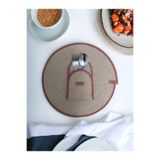 2 kişilik 4 parça amerikan servisi supla takımı tabak altlığı el emeği handmade sofra düzenleyici OZLEM1142