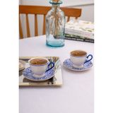 2 Kişilik 90 ml Lacivert Seramik Kahve Fincan Takımı - Seçenek 1