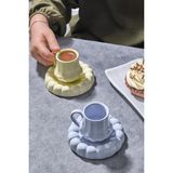 2 Kişilik Kahve Fincanı Takımı Seti - Modern Lüks Hediyelik Tasarım - Renkli - 0 - 499 ml