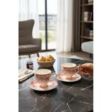 2 Kişilik Vintage Red Kahve Fincanı