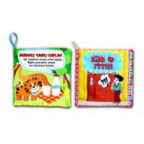 2 Kitap Kim O Ve Meraklı Kaplan Yarusu Kumaş Sessiz Kitap T096 T090 - Bez Kitap