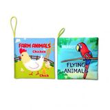 2 Kitap Tox İngilizce Çiftlik Hayvanları Ve Uçan Hayvanlar Kumaş Sessiz Kitap E119 E139 - Bez Kitap , Eğitici Oyuncak , Yumuşak Ve Hışırtıl