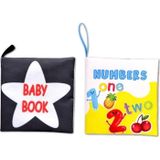 2 Kitap Tox İngilizce Siyah Beyaz Bebek ve Rakamlar Kumaş Sessiz Kitap E128 E136 - Bez Kitap , Eğitici Oyuncak , Yumuşak