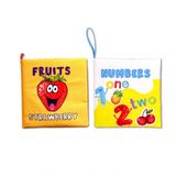 2 Kitapingilizce Meyveler Ve Rakamlar Kumaş Sessiz Kitap E126 E128 - Bez Kitap