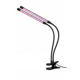 2 Kollu LED Bitki Yetiştirme Lambası – Tam Spektrum Grow Light, 3/9/12 Saat Zamanlayıcı, 5 Kademe Parlaklık Ayarı, USB’li Klipsli Bitki Işığı, İç Mekan Saksı & Çiçekler İçin