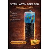 2 Kutu 100 Adet Siyah Lastik Toka Seti Siyah Renkli Saç Lastiği Çocuk ve Kadın Saç Tokası