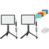 2 Li 19CM 13 Watt 120 LED Fotograf ve Video Işığı ve Mini Tripod Seti Vlog Ürün Youtube Canlı Yayın Vb