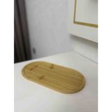 2 Li Bambu Oval Sunumluk, Yağdanlık Altı ve Servis Tepsisi