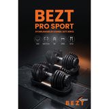2 Li Bezt Pro Sports Ayarlanabilir Dambıl seti 40KG (Siyah) - 2 x 40 Kg