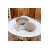2 Li Hasır Sepet Takımı Kapaklı Sepet Kulplu Sepet Saklama Kutusu Organizer Handmade-30x6/20x6cm OZLEM1429