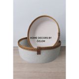 2 li hasır sepet takımı organizer saklama kutusu düzenleyici el emeği handmade OZLEM1308