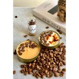 2' Li Kahve Çekirdekli ve Hindistan Cevizi Aromalı Doğal Aromaterapi Soya Mumu - Sütlü - Kahverengi - 2 Adet