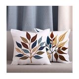 2 Li Kombin Özel Tasarım 3 Boyutlu Dijital Baskılı Kırlent Kılıfı - Kahverengi - 43 x 43 cm
