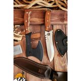 2 Li Outdoor Balta Bıçak Set Kamp Baltası Şef Bıçağı Budama Baltası Lzout2