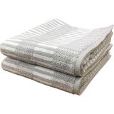 2 Li Özdilek %100 Pamuk Striscia El Yüz Havlusu 50 x 90 - Gri