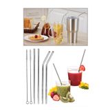2 li Paslanmaz Çelik Pipet + Temizleme Fırçası