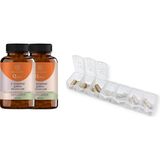 2 Li Qualiss Q More Bağışıklık Destek Takviyesi | C Vitamini + Çinko + Selenyum + Propolis + Beta Glukan + Probiyotik | 2*60 Kapsül + Haftalık Vitamin Hap Kutusu (Set)