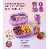 2 Li Set 2 Katlı Beslenme Kutusu Ve Su Matarası Okul Çocukları İçin Beslenme Çantası Seti Yemek Saklama Kabı