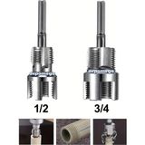 2’ Li Set Iç Dış Plastik Boru Diş Açma Seti 1/2 ve 3/4 Inç Borularla Uyumlu - 1/2 '' ve 3/4 '' - Gri