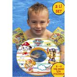 2 Li Set Paw Patrol Figürlü Deniz Havuz Çocuk Yüzücü Can Simidi 50 cm ve Kolluk 2 Li Set