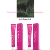 2 Li Set Premium 0.13 Yoğun Yeşil - Kalıcı Krem Saç Boyası 2 x 50 G Tüp Nemere
