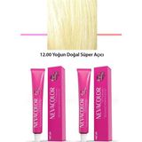 2 Li Set Premium 12.00 Yoğun Doğal Süper Açıcı - Kalıcı Krem Saç Boyası 2 x 50 G Tüp - Tek renk