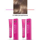 2 Li Set Premium 9.1 Küllü Çok Açık Kumral - Kalıcı Krem Saç Boyası 2 x 50 G Tüp Nemere