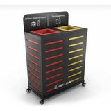 2 Li Sıfır Atık Kutusu Geri Dönüşüm Ünitesi (GD-1008) – Metal Çöp Kutusu | Hey Çelik
