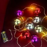 2 Metre 10 Led Pilli 2 Kademeli Parlak Top Led Yılbaşı Ağacı Süsü Mz-3 Vitrin