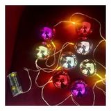 2 Metre 10 Led Pilli 2 Kademeli Parlak Top Led Yılbaşı Ağacı Süsü MZ-3
