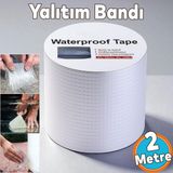 2 Metre Çatı Izolasyon Bandı Su Sızdırmazlık Geçirmezlik Yalıtım Çamur Tamir Çatlak Boru Bant 96 mm - Gri - 1