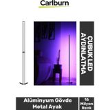 2 Metre Usb Giriş Alüminyum Gövde Metal Ayak Rgb Uzaktan Kumandalı Çubuk Led Aydınlatma