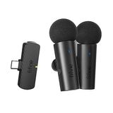 2 Mikrofonlu Kablosuz Yaka Sistemi, Youtube Video Röportaj Vlog İçin Yaka Mikrofonlu Net Ses, Android Telefon/Tablet/Iphone15 (Usb C) Dizüstü Bilgisayar-M8 İçin Tip C Alıcılı Çift Mini Mikrofon
