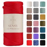 2 Mm - 200 gr Polyester Makrome Ipi Kırmızı 230 M Polyester Makrome Ip Supla Ip Ve Çanta Ipliği