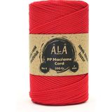 2 mm - 200 gr Polyester (Pp) Makrome Ipi 230 mt Polyester Makrome Ip Supla Ip ve Çanta Ipliği Kırmızı
