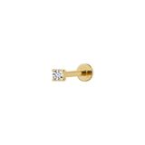 2 mm Tek Taş Altın Piercing