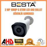 2 MP 1080P 6 Atom Led Gece Görüşlü AHD Kamera KD-9660