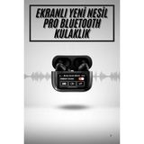 2.nesil Pro Ekranlı Sesli Görüşme Yapabilen Kablosuz Bluetooth Kulaklık - Lisinya - Siyah