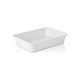 2 No Köşeli Küvet Sert Plastik Peynir Küveti Çok Amaçlı Küvet 3,2lt 21X30CM - Beyaz - 1 Adet - 3,4 lt