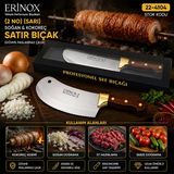 2 No Sarı Soğan - Kokoreç Zırh Satır Bıçak Dövme Paslanmaz Çelik (5570)