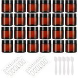 2 Oz 24 Paket Yuvarlak Cam Kavanoz Losyon Kavanozları Kavanozları - Grup